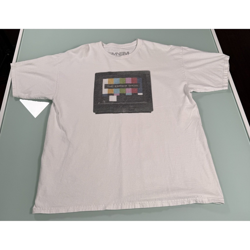 THE EMINEM SHOW Solid White 100% Cotton Mens  Graphic Print T-Shirt - XL